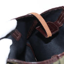 FENDI Zucca Canvas Hand Bag Brown Black Auth 161357-18