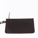 FENDI Zucca Canvas Hand Bag Brown Black Auth 161357-19
