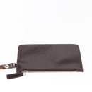 FENDI Zucca Canvas Hand Bag Brown Black Auth 161357-20