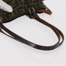 FENDI Zucca Canvas Hand Bag Brown Black Auth 161357-7