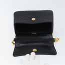 BALLY Hand Bag Leather Black Gold Auth 161359-15