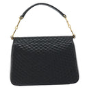 BALLY Hand Bag Leather Black Gold Auth 161359-3