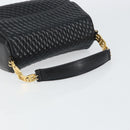 BALLY Hand Bag Leather Black Gold Auth 161359-7