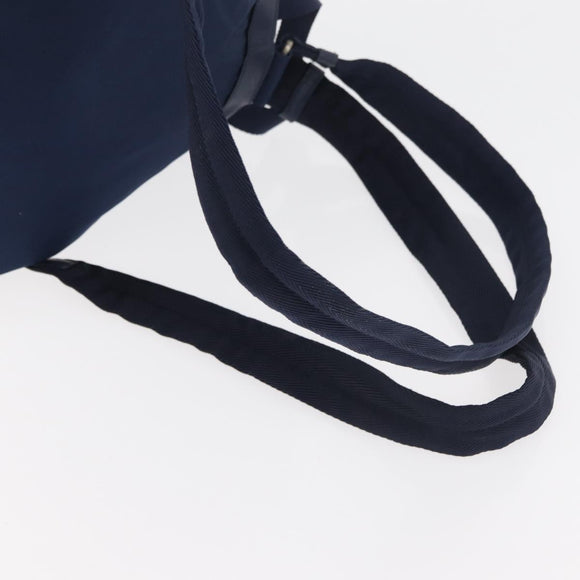 PRADA Backpack Nylon Navy Silver Auth 161363