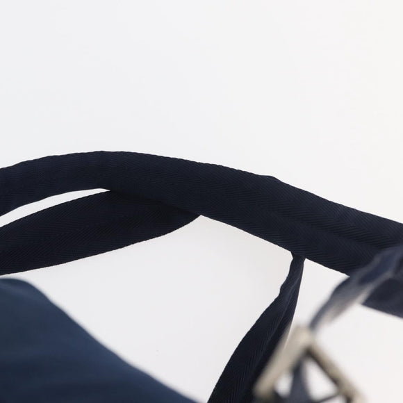 PRADA Backpack Nylon Navy Silver Auth 161363