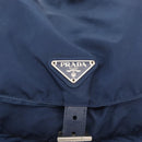 PRADA Backpack Nylon Navy Silver Auth 161363-22