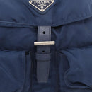 PRADA Backpack Nylon Navy Silver Auth 161363-23