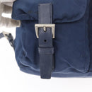 PRADA Backpack Nylon Navy Silver Auth 161363-24