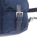 PRADA Backpack Nylon Navy Silver Auth 161363-25