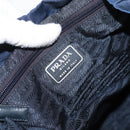 PRADA Backpack Nylon Navy Silver Auth 161363-26