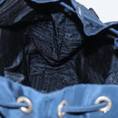 PRADA Backpack Nylon Navy Silver Auth 161363-28