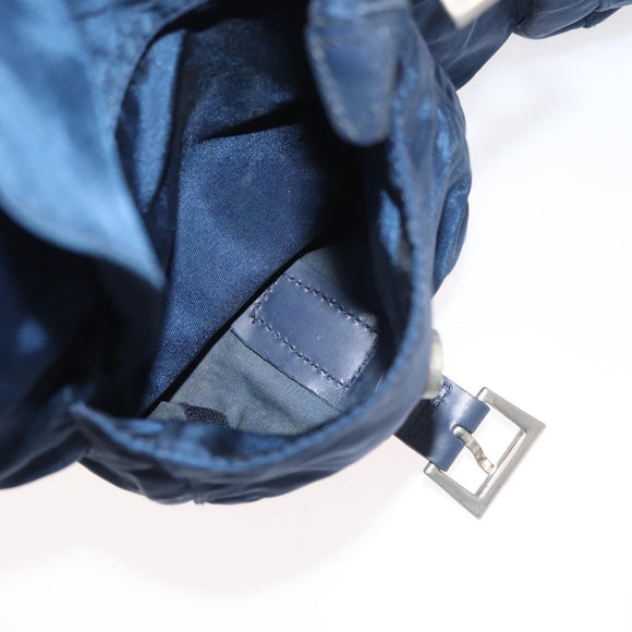 PRADA Backpack Nylon Navy Silver Auth 161363