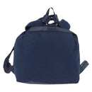 PRADA Backpack Nylon Navy Silver Auth 161363-2