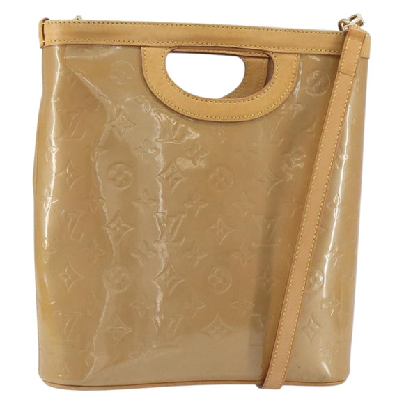 LOUIS VUITTON Vernis Stillwood Vertical Hand Bag Noisette M91364 LV Auth 161365