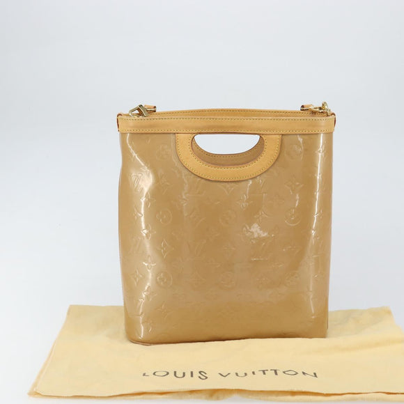 LOUIS VUITTON Vernis Stillwood Vertical Hand Bag Noisette M91364 LV Auth 161365