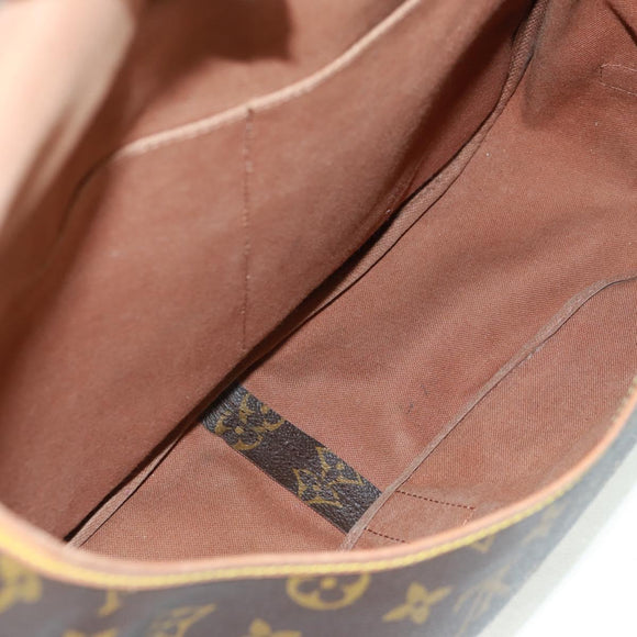 LOUIS VUITTON Monogram Saumur 35 Shoulder Bag M42254 LV Auth 161371