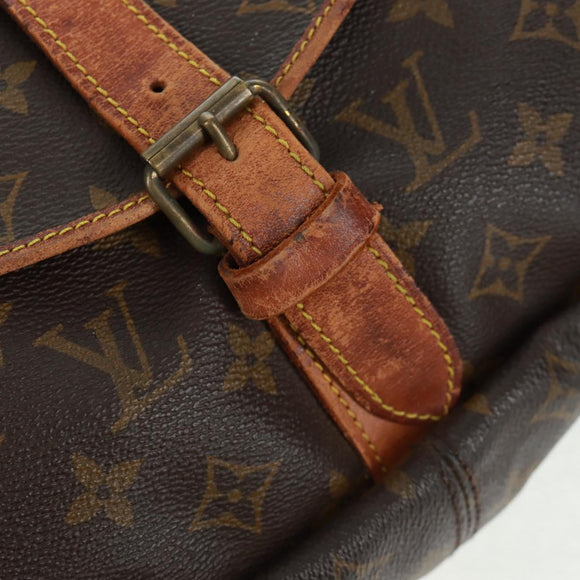 LOUIS VUITTON Monogram Saumur 35 Shoulder Bag M42254 LV Auth 161371