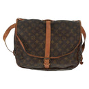 LOUIS VUITTON Monogram Saumur 35 Shoulder Bag M42254 LV Auth 161371-2