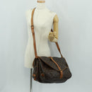 LOUIS VUITTON Monogram Saumur 35 Shoulder Bag M42254 LV Auth 161371-36