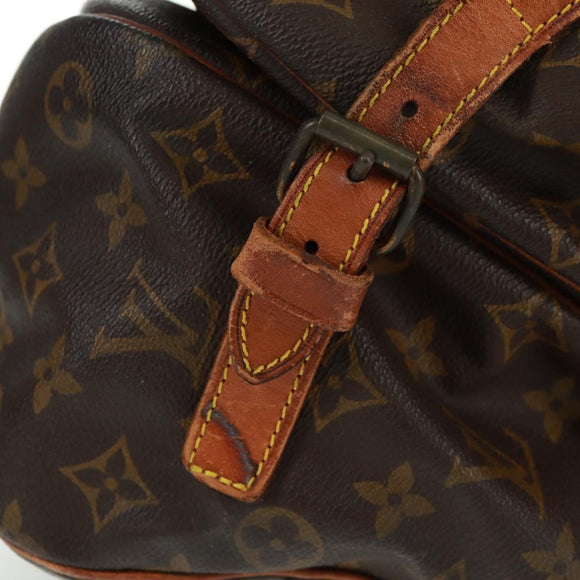 LOUIS VUITTON Monogram Saumur 35 Shoulder Bag M42254 LV Auth 161371