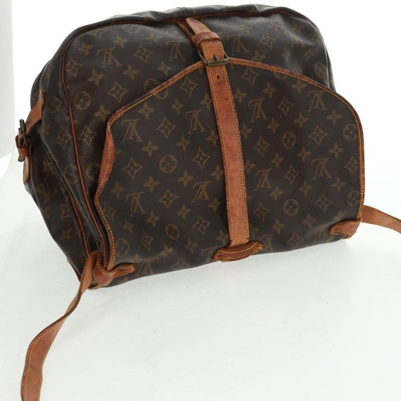 LOUIS VUITTON Monogram Saumur 35 Shoulder Bag M42254 LV Auth 161371