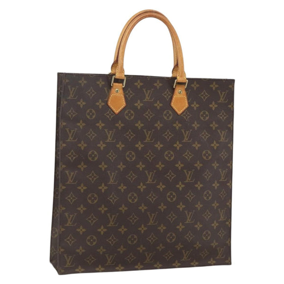 LOUIS VUITTON Monogram Sac Plat Hand Bag M51140 LV Auth 161376