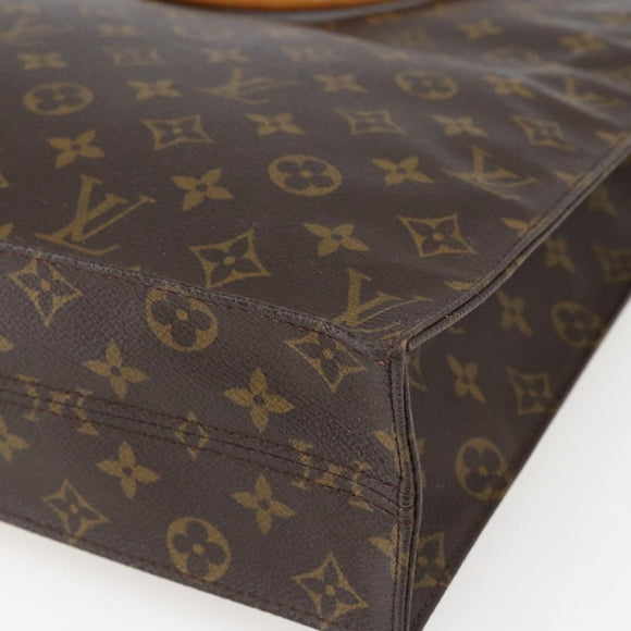 LOUIS VUITTON Monogram Sac Plat Hand Bag M51140 LV Auth 161376