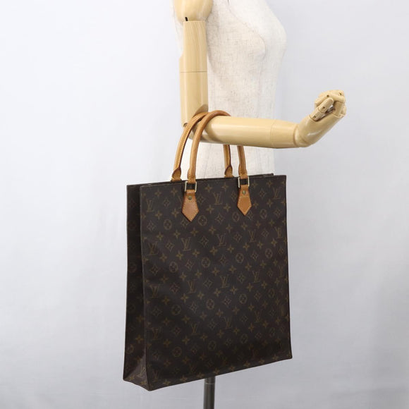 LOUIS VUITTON Monogram Sac Plat Hand Bag M51140 LV Auth 161376