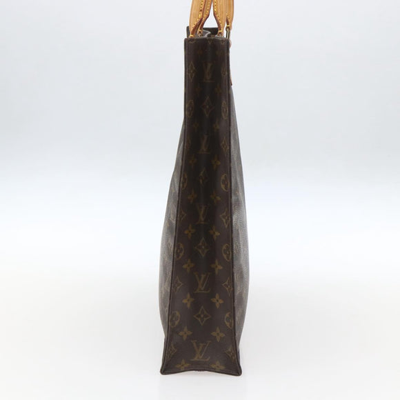 LOUIS VUITTON Monogram Sac Plat Hand Bag M51140 LV Auth 161376