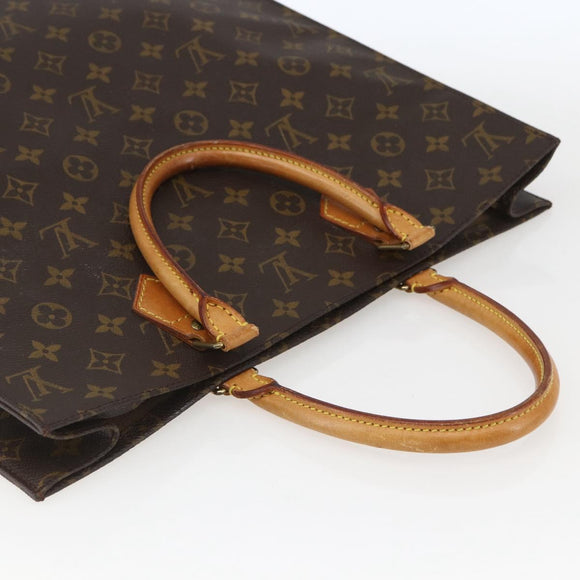LOUIS VUITTON Monogram Sac Plat Hand Bag M51140 LV Auth 161376