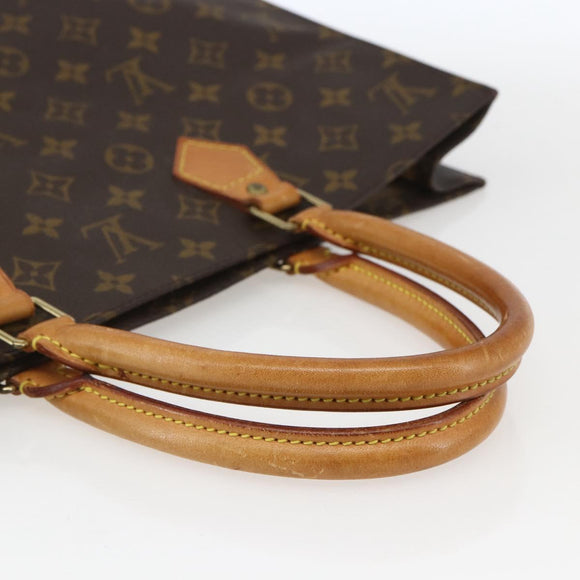 LOUIS VUITTON Monogram Sac Plat Hand Bag M51140 LV Auth 161376