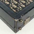 Christian Dior Attache Case Trotter Canvas Trunk Navy Silver Auth 161380V-14