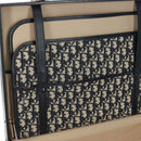 Christian Dior Attache Case Trotter Canvas Trunk Navy Silver Auth 161380V-21