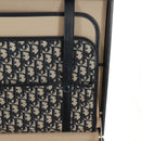 Christian Dior Attache Case Trotter Canvas Trunk Navy Silver Auth 161380V-22