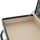 Christian Dior Attache Case Trotter Canvas Trunk Navy Silver Auth 161380V-29
