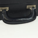 Christian Dior Attache Case Trotter Canvas Trunk Navy Silver Auth 161380V-8