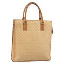 CELINE Macadam Canvas Hand Bag PVC Beige Gold Auth 161381-1