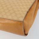 CELINE Macadam Canvas Hand Bag PVC Beige Gold Auth 161381-15