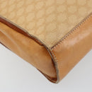 CELINE Macadam Canvas Hand Bag PVC Beige Gold Auth 161381-8