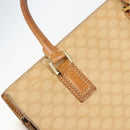 CELINE Macadam Canvas Hand Bag PVC Beige Gold Auth 161381-10
