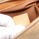 CELINE Macadam Canvas Hand Bag PVC Beige Gold Auth 161381-12