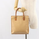 CELINE Macadam Canvas Hand Bag PVC Beige Gold Auth 161381-22