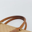 CELINE Macadam Canvas Hand Bag PVC Beige Gold Auth 161381-14