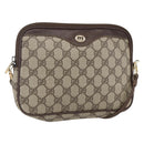 GUCCI GG Supreme Shoulder Bag PVC Beige Gold 97 02 068 Auth 161385-1