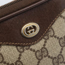 GUCCI GG Supreme Shoulder Bag PVC Beige Gold 97 02 068 Auth 161385-18