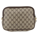 GUCCI GG Supreme Shoulder Bag PVC Beige Gold 97 02 068 Auth 161385-2