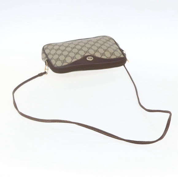 GUCCI GG Supreme Shoulder Bag PVC Beige Gold 97 02 068 Auth 161385