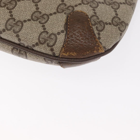 GUCCI GG Supreme Web Sherry Line Shoulder Bag PVC Beige 89 02 026 Auth 161386
