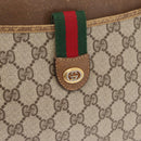 GUCCI GG Supreme Web Sherry Line Shoulder Bag PVC Beige 89 02 026 Auth 161386-19
