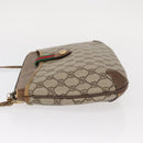 GUCCI GG Supreme Web Sherry Line Shoulder Bag PVC Beige 89 02 026 Auth 161386-4